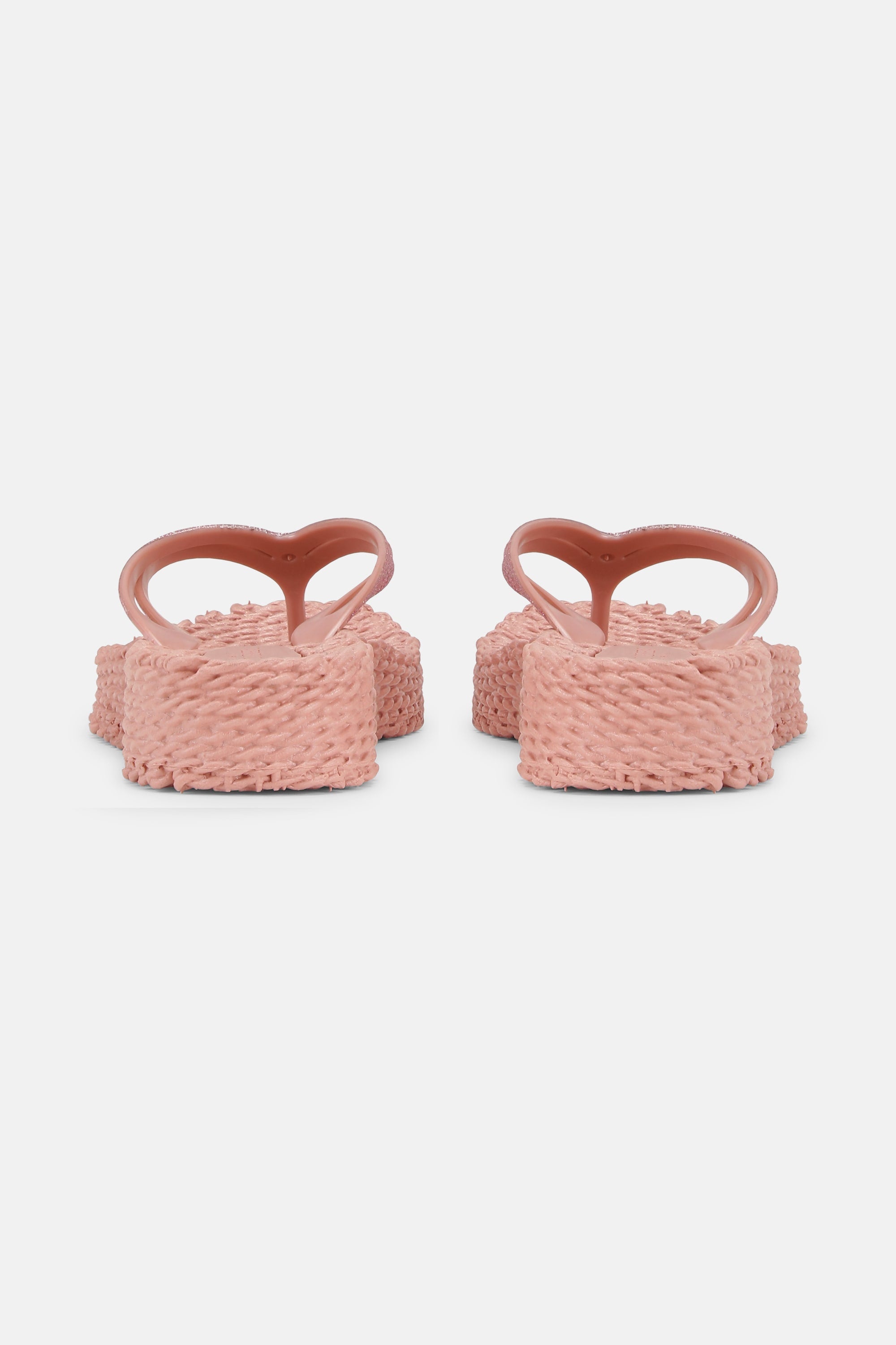 Platform Flip-flops Glitter - Misty Rose